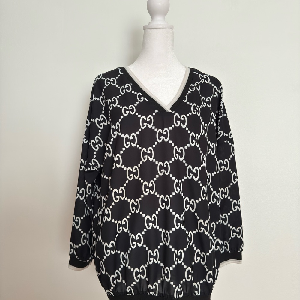 Black and White Women's Blouse